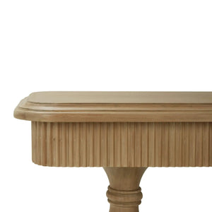 Bramble Kraton 2 Drawer Pedestal Console Table In Fruitwood-Bramble-Blue Hand Home