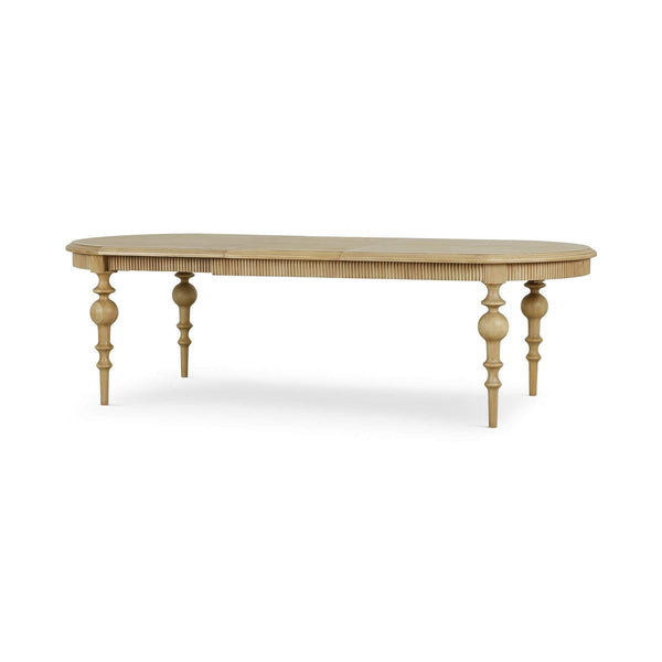 Bramble Kraton Butterfly Oval Extension Dining Table 80- 102" in Fruitwood-Bramble-Blue Hand Home
