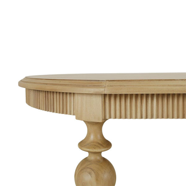 Bramble Kraton Butterfly Oval Extension Dining Table 80- 102" in Fruitwood-Bramble-Blue Hand Home
