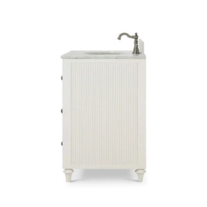 Bramble Kraton Single Vanity In True White W/ Sink & Marble Top-Bramble-Blue Hand Home