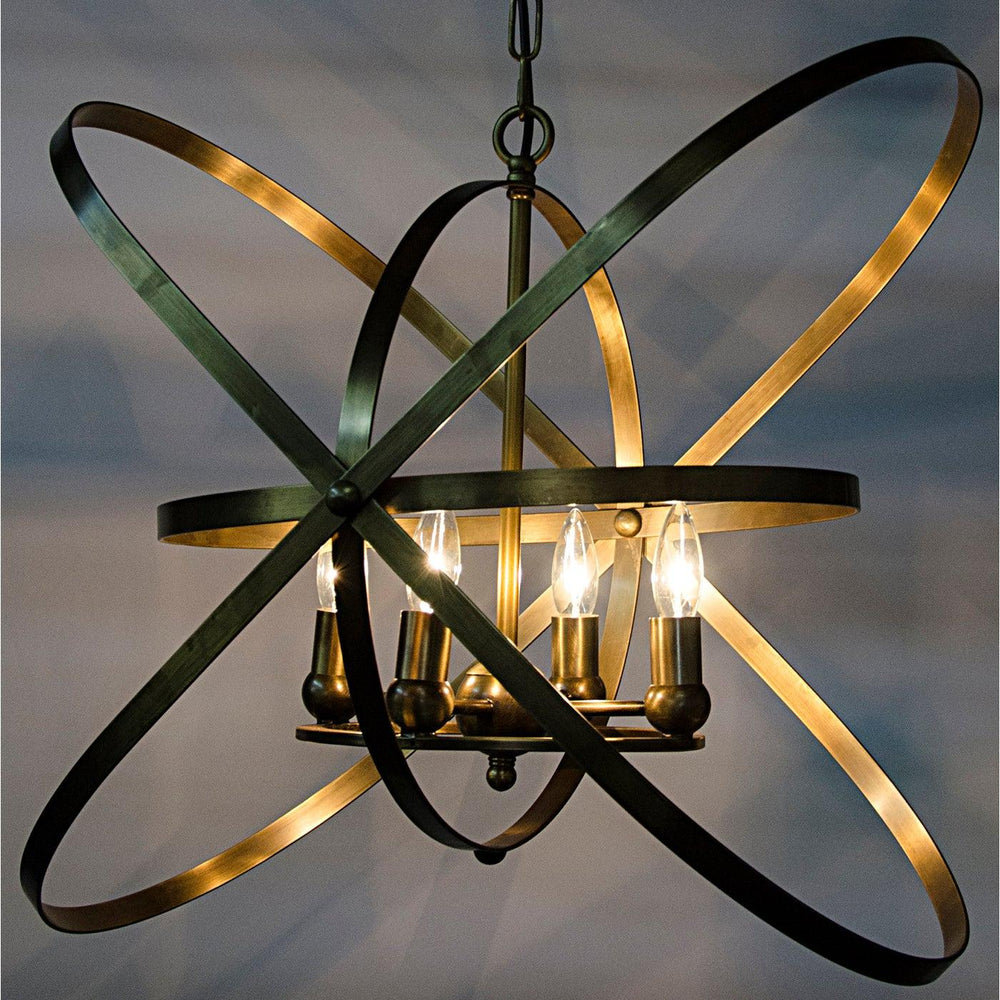 Sassari Pendant, Metal with Brass Finish-Noir Furniture-Blue Hand Home