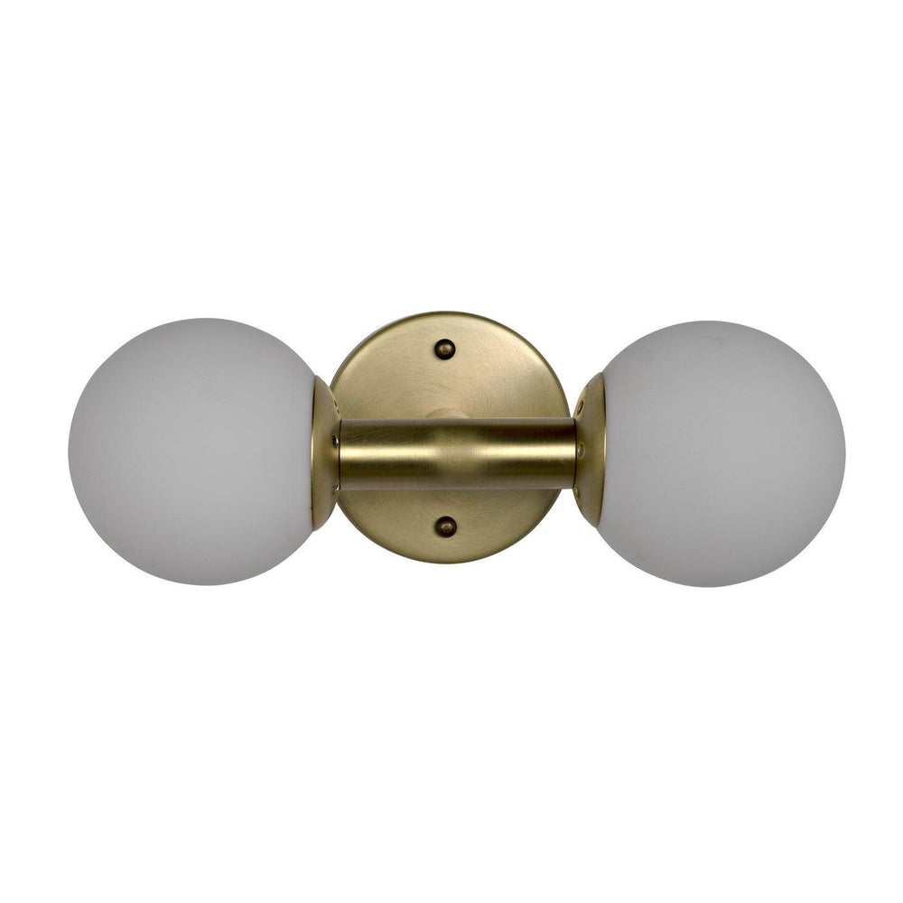 Antiope Sconce, Antique Brass and Glass-Noir Furniture-Blue Hand Home