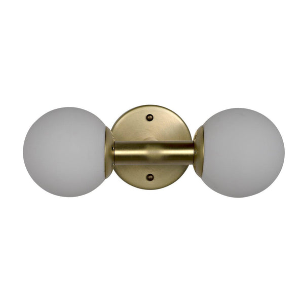 Antiope Sconce, Antique Brass and Glass-Noir Furniture-Blue Hand Home