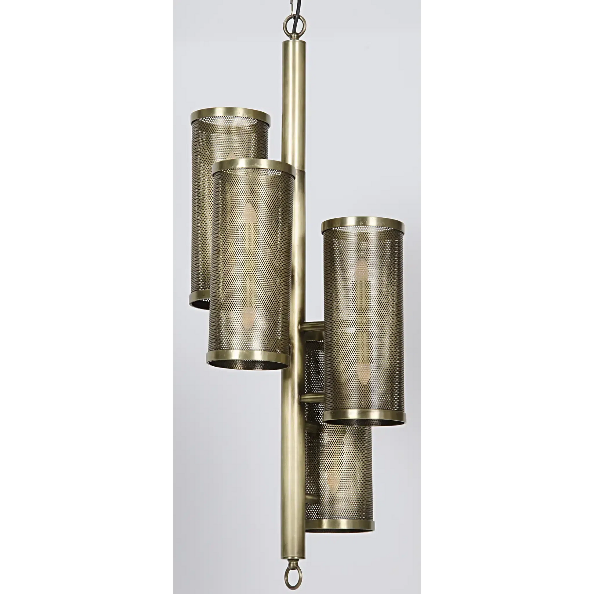Pisa Pendant, Metal with Brass Finish by Noir-Blue Hand Home