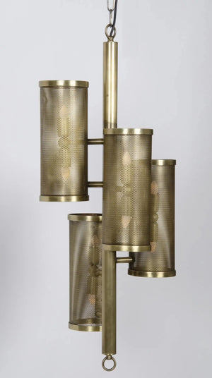 Pisa Pendant, Metal with Brass Finish by Noir-Blue Hand Home