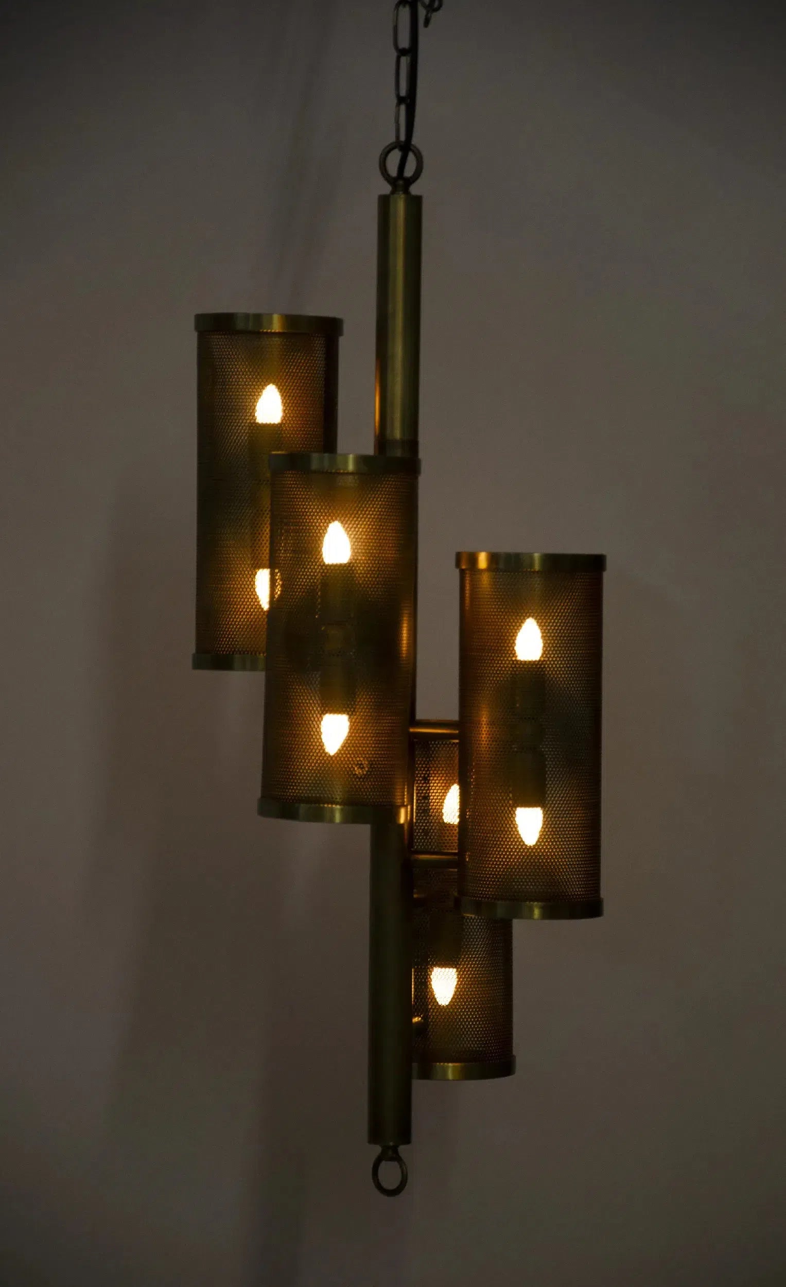 Pisa Pendant, Metal with Brass Finish by Noir-Blue Hand Home