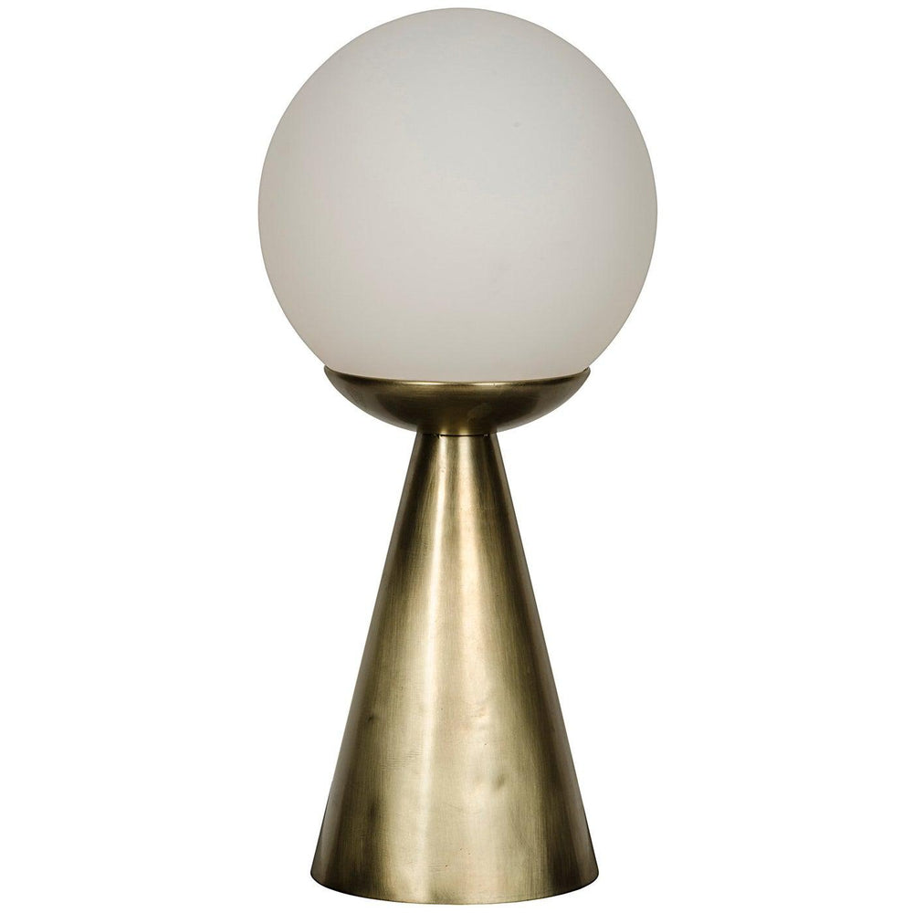 Merle Table Lamp, Antique Brass and Glass-Noir Furniture-Blue Hand Home