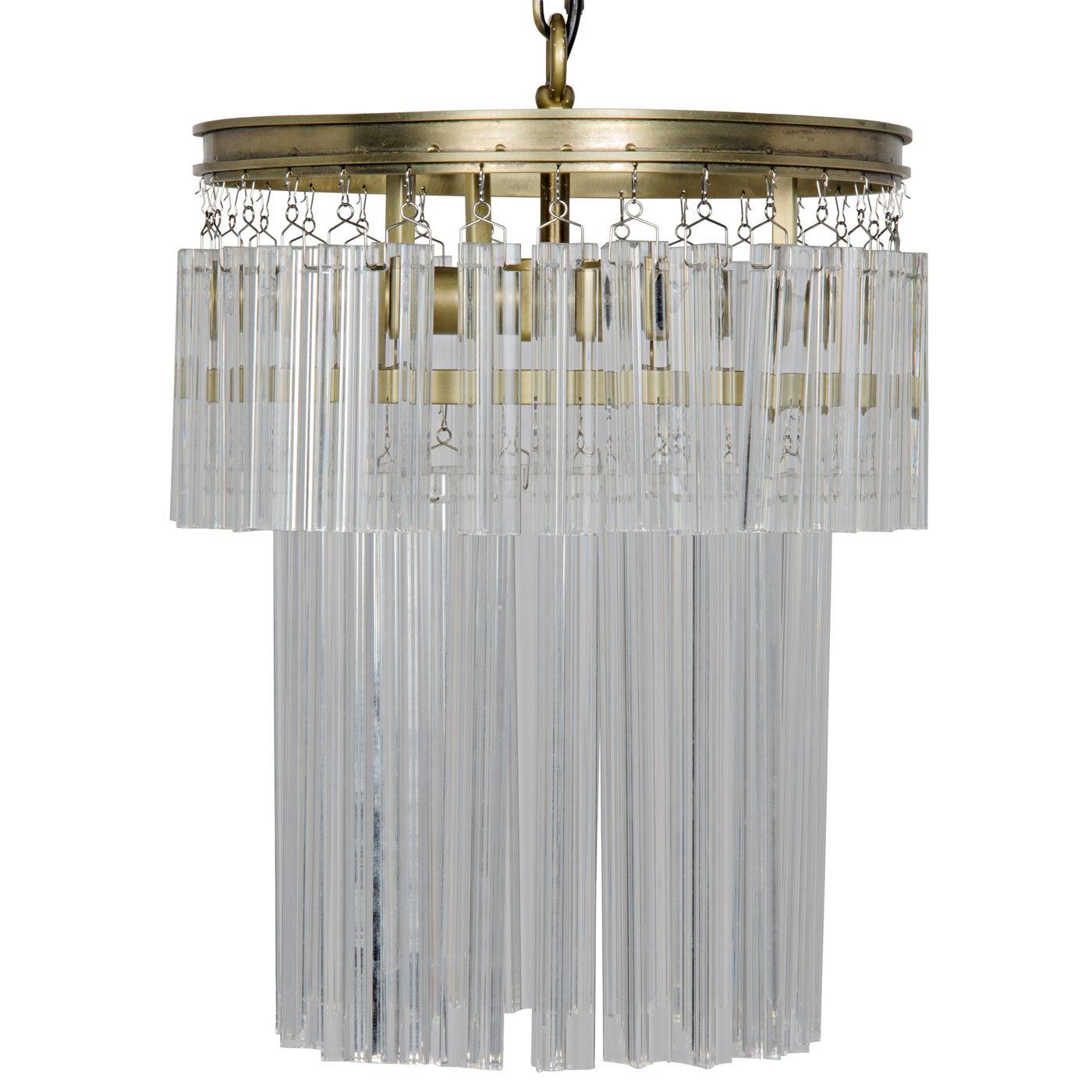 Toby Chandelier, Antique Brass and Crystal-Noir Furniture-Blue Hand Home