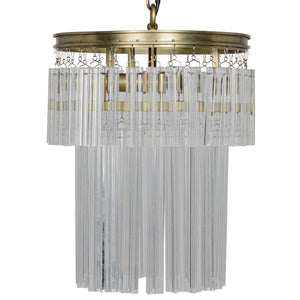 Toby Chandelier, Antique Brass and Crystal-Noir Furniture-Blue Hand Home
