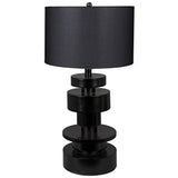 Wilton Table Lamp, Black Steel with Shade-Noir Furniture-Blue Hand Home