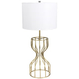 Perry Table Lamp with Shade, Metal with Brass Finish-Noir Furniture-Blue Hand Home