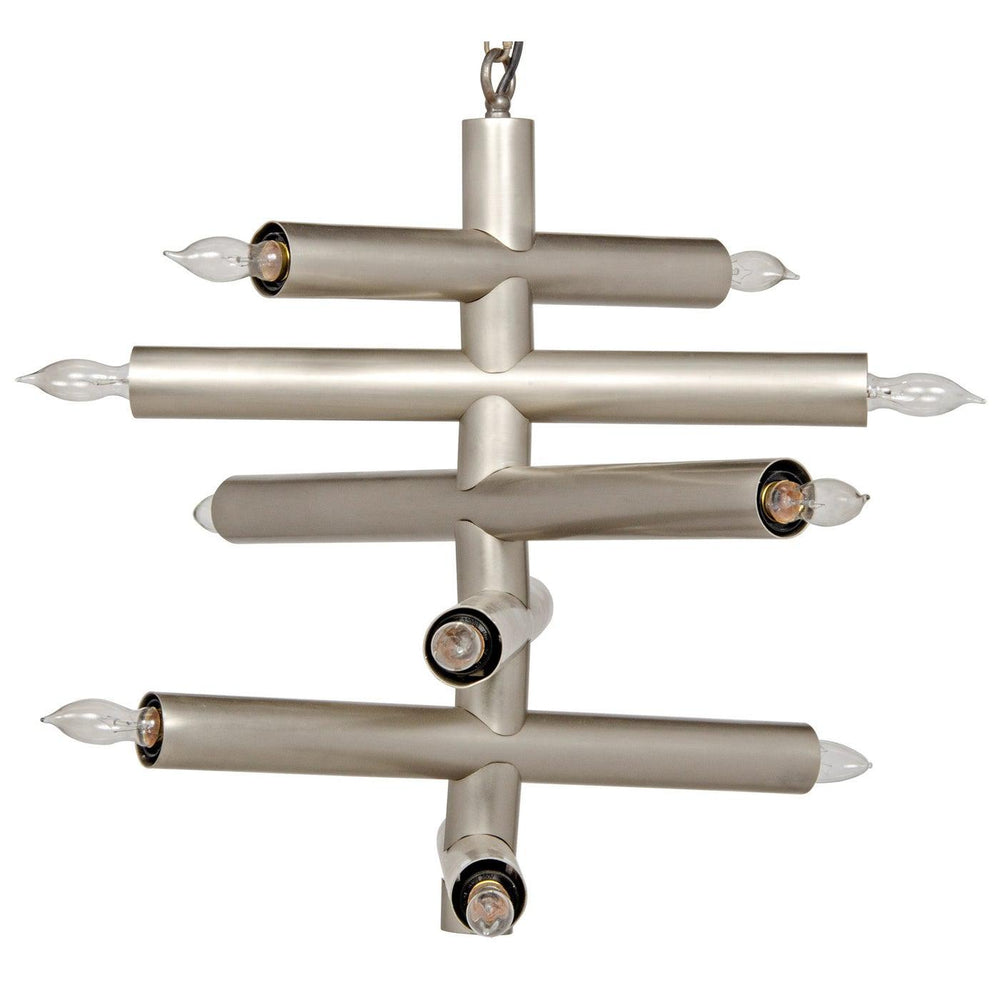 Alex Chandelier, Metal with Antique Silver Finish-Noir Furniture-Blue Hand Home