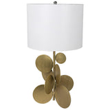 Vadim Table Lamp with Shade, Metal with Brass Finish-Noir Furniture-Blue Hand Home