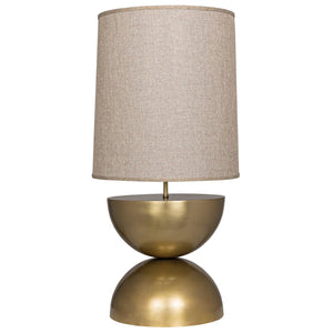 Pulan Table Lamp, Metal with Brass Finish-Noir Furniture-Blue Hand Home