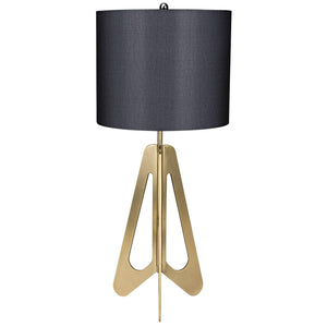 Candis Lamp with Black Shade, Metal with Brass Finish-Noir Furniture-Blue Hand Home