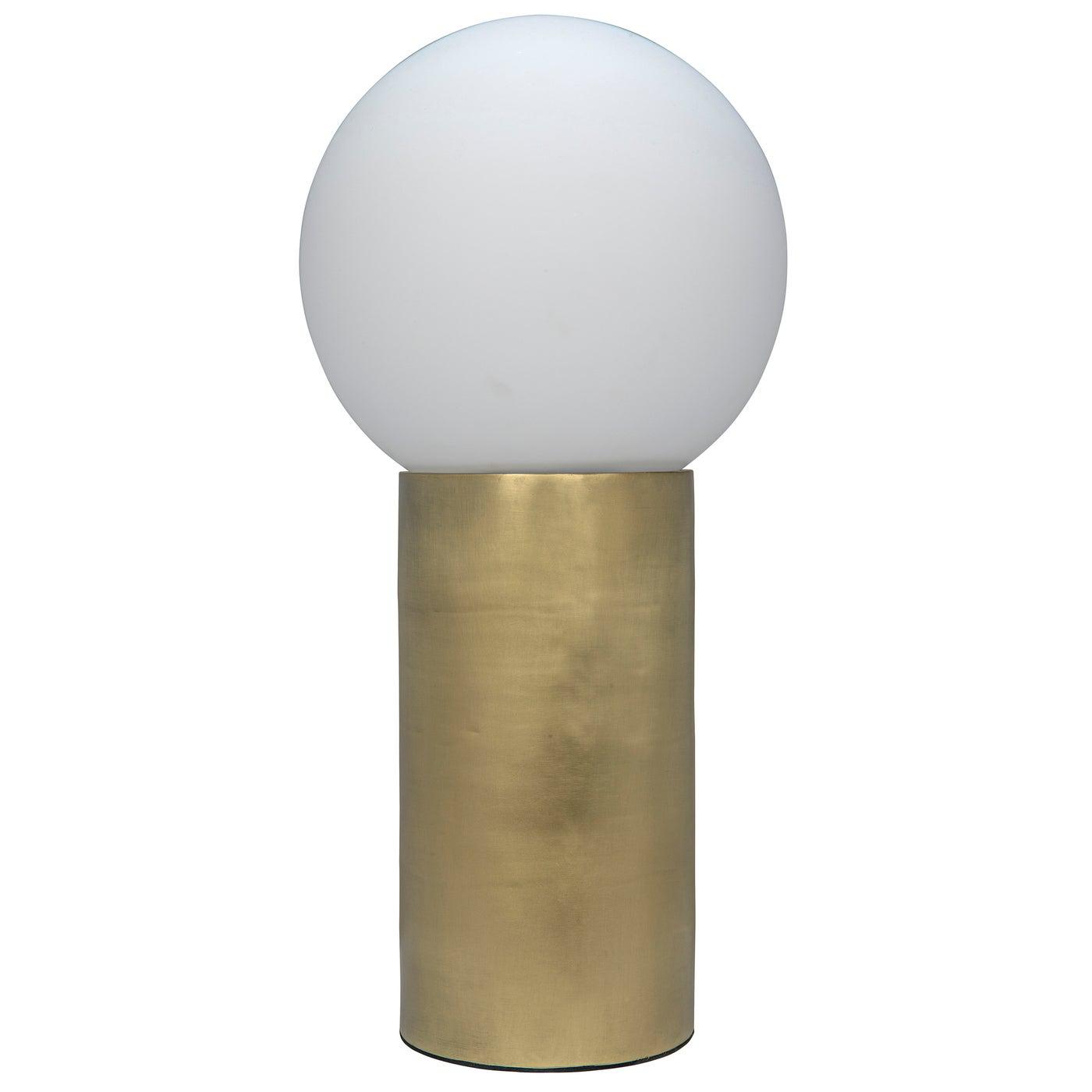 New Luna Lamp, Metal with Brass Finish-Noir Furniture-Blue Hand Home