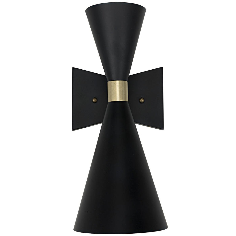 Ariel Sconce, Black Steel-Noir Furniture-Blue Hand Home