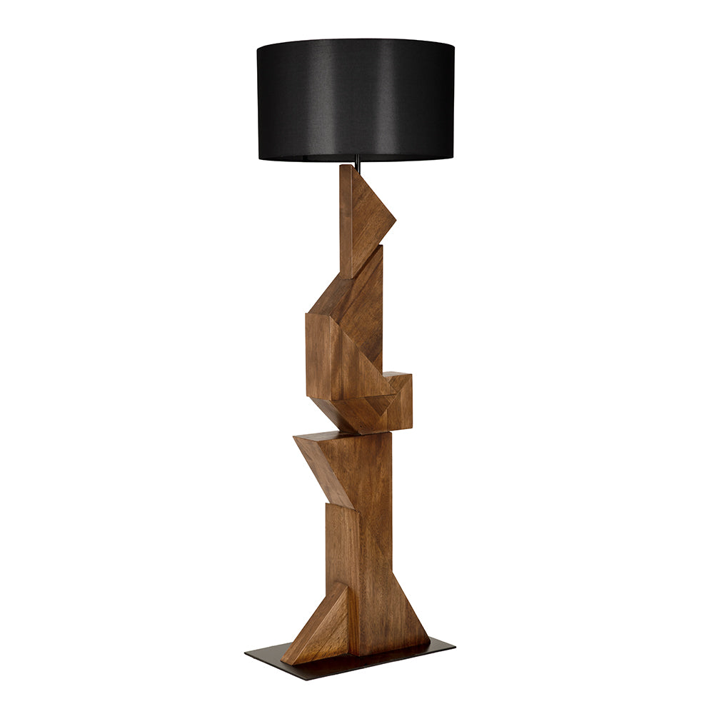 Enigma I Floor Lamp with Shade-Noir Furniture-Blue Hand Home