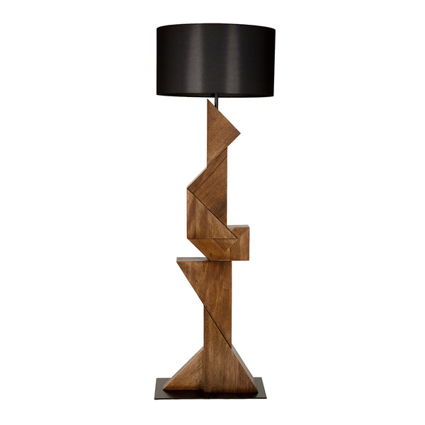Enigma I Floor Lamp with Shade-Noir Furniture-Blue Hand Home