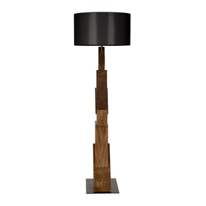 Enigma I Floor Lamp with Shade-Noir Furniture-Blue Hand Home