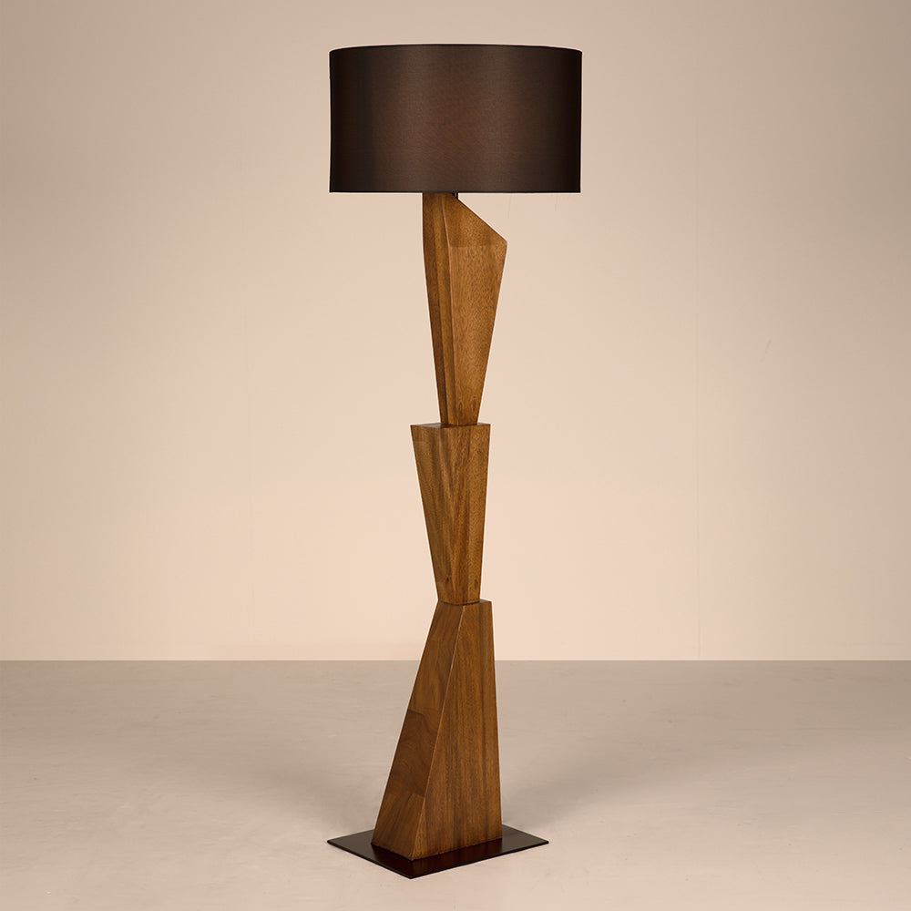 Enigma II Floor Lamp with Shade-Noir Furniture-Blue Hand Home