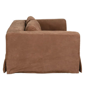 Plato Sofa, Orris Brown Leather-Noir Furniture-Blue Hand Home