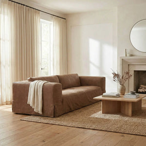 Plato Sofa, Orris Brown Leather-Noir Furniture-Blue Hand Home