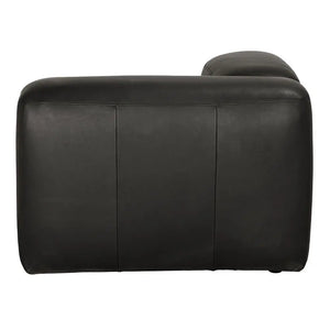 Augustus Modular Sofa, Left Corner, Santosa Matte Black Leather-Noir Furniture-Blue Hand Home