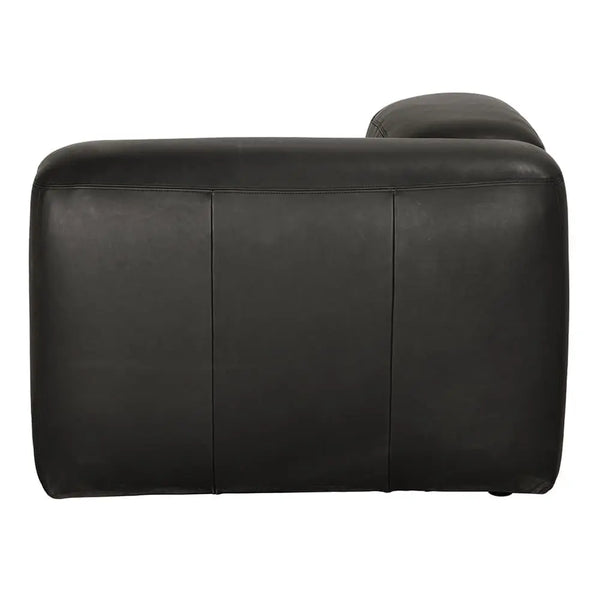 Augustus Modular Sofa, Left Corner, Santosa Matte Black Leather-Noir Furniture-Blue Hand Home