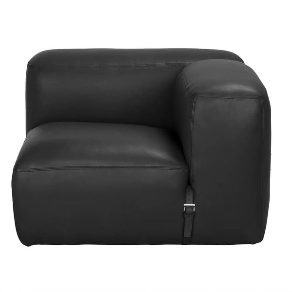 Augustus Modular Sofa, Right Corner, Santosa Matte Black-Noir Furniture-Blue Hand Home