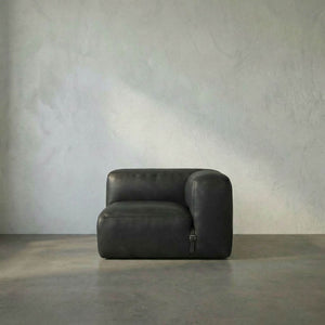 Augustus Modular Sofa, Right Corner, Santosa Matte Black-Noir Furniture-Blue Hand Home