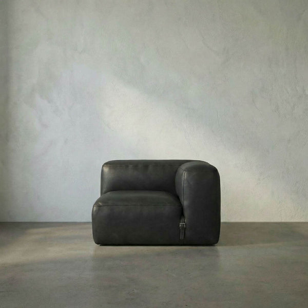 Augustus Modular Sofa, Right Corner, Santosa Matte Black-Noir Furniture-Blue Hand Home