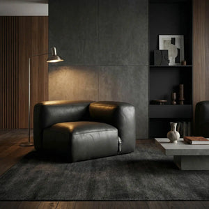 Augustus Modular Sofa, Right Corner, Santosa Matte Black-Noir Furniture-Blue Hand Home