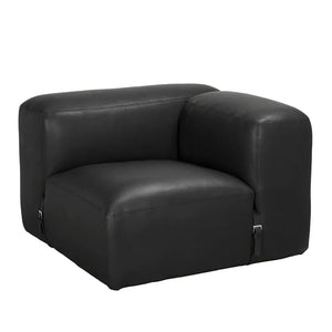 Augustus Modular Sofa, Right Corner, Santosa Matte Black-Noir Furniture-Blue Hand Home
