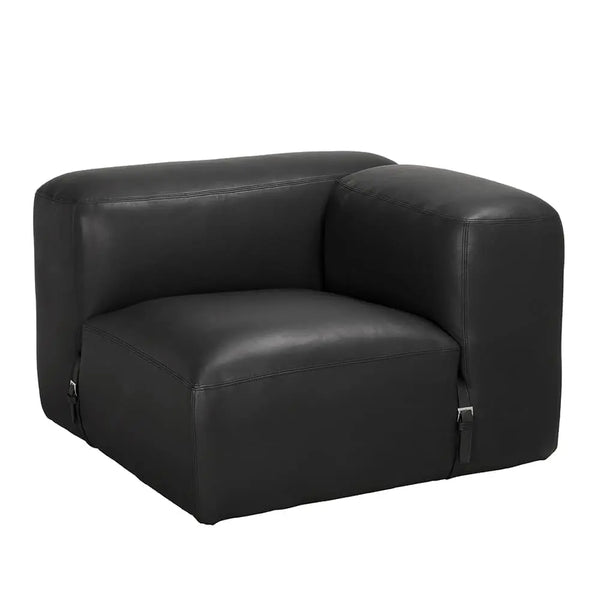 Augustus Modular Sofa, Right Corner, Santosa Matte Black-Noir Furniture-Blue Hand Home