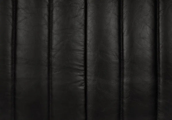 Khann Sofa, Ebony Black Leather-Noir Furniture-Blue Hand Home