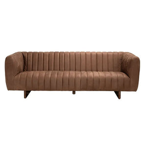 Khann Sofa, Orris Brown Leather-Noir Furniture-Blue Hand Home