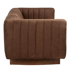 Khann Sofa, Orris Brown Leather-Noir Furniture-Blue Hand Home