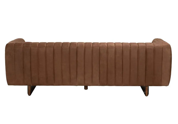 Khann Sofa, Orris Brown Leather-Noir Furniture-Blue Hand Home