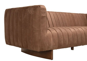 Khann Sofa, Orris Brown Leather-Noir Furniture-Blue Hand Home
