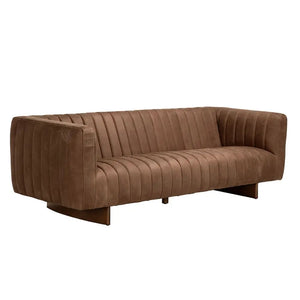 Khann Sofa, Orris Brown Leather-Noir Furniture-Blue Hand Home