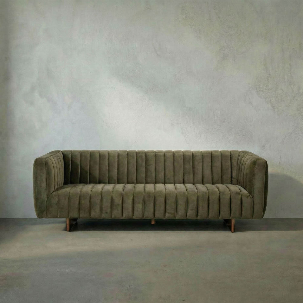 Khann Sofa, Green Performance Velvet-Noir Furniture-Blue Hand Home