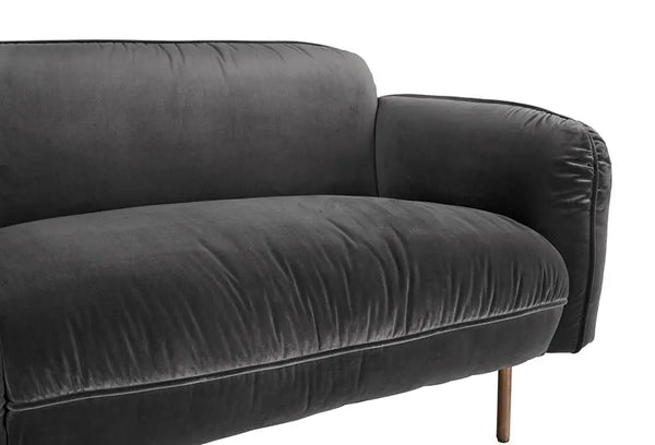 Franklin Sofa, Grey Velvet-Noir Furniture-Blue Hand Home