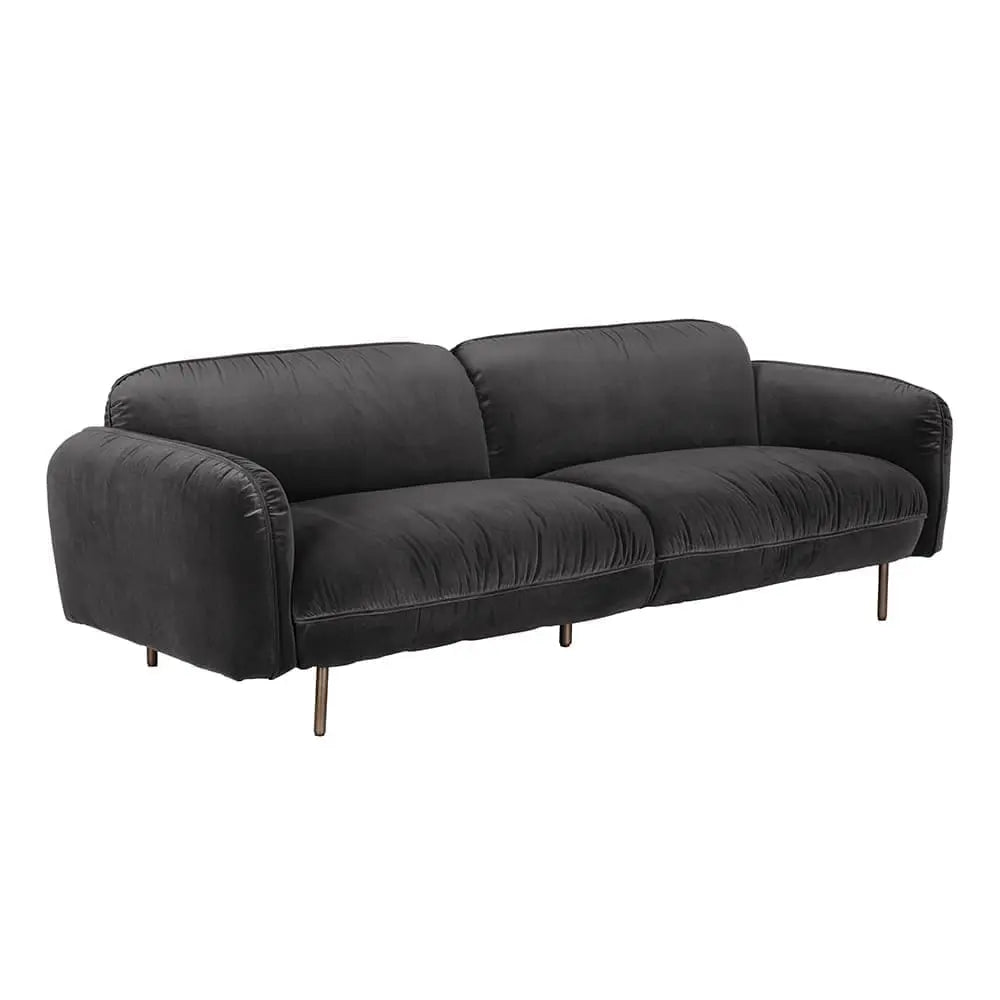 Franklin Sofa, Grey Velvet-Noir Furniture-Blue Hand Home