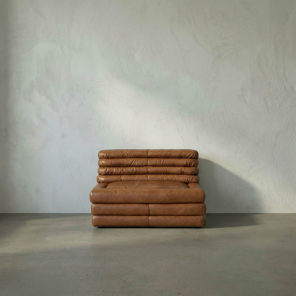 BANDERA SOFA, 1A, Roche Tan Leather-Noir Furniture-Blue Hand Home