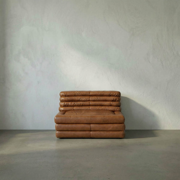 BANDERA SOFA, 1A, Roche Tan Leather-Noir Furniture-Blue Hand Home