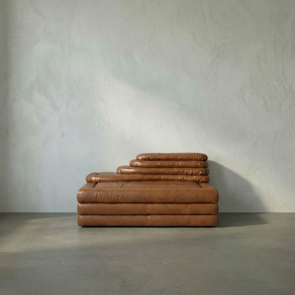BANDERA SOFA, CL, Roche Tan Leather-Noir Furniture-Blue Hand Home
