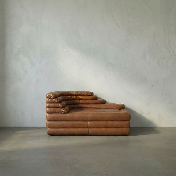 BANDERA SOFA, CR, Roche Tan Leather-Noir Furniture-Blue Hand Home