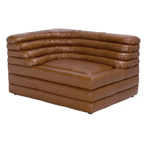 BANDERA SOFA, L, Roche Tan Leather-Noir Furniture-Blue Hand Home