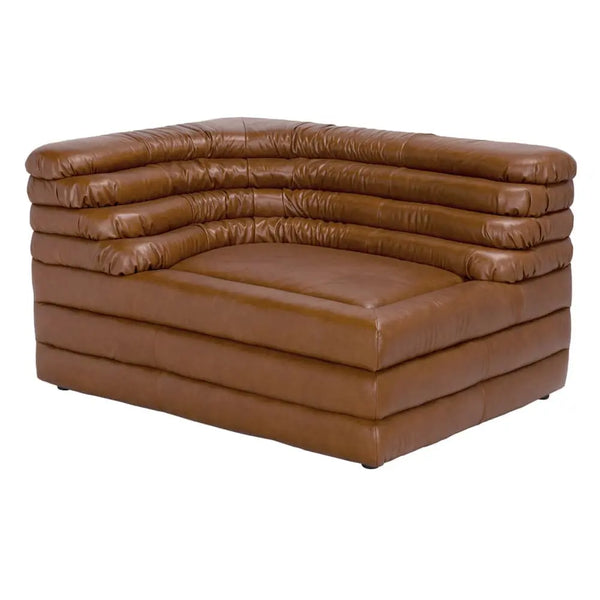 BANDERA SOFA, L, Roche Tan Leather-Noir Furniture-Blue Hand Home
